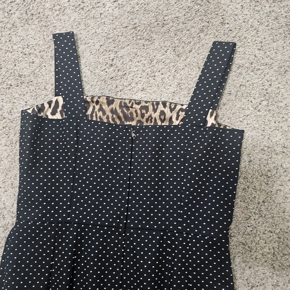Dolce & Gabbana Sleeveless Midi Elegant Black Polka Dot Dress Size 46IT/US10-12 - Picture 11 of 16
